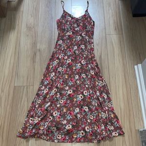 Lulus Brownish Floral Dress with slit